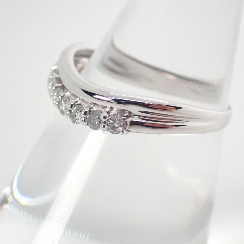 [Б/у] Кольцо с бриллиантом K18WG/Нет. 13/г431-63