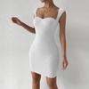 2025 Spring And Summer Women's Sexy Short Sleeveless Knitted Package Hip Halter Dresses Elegant Dresses For Women