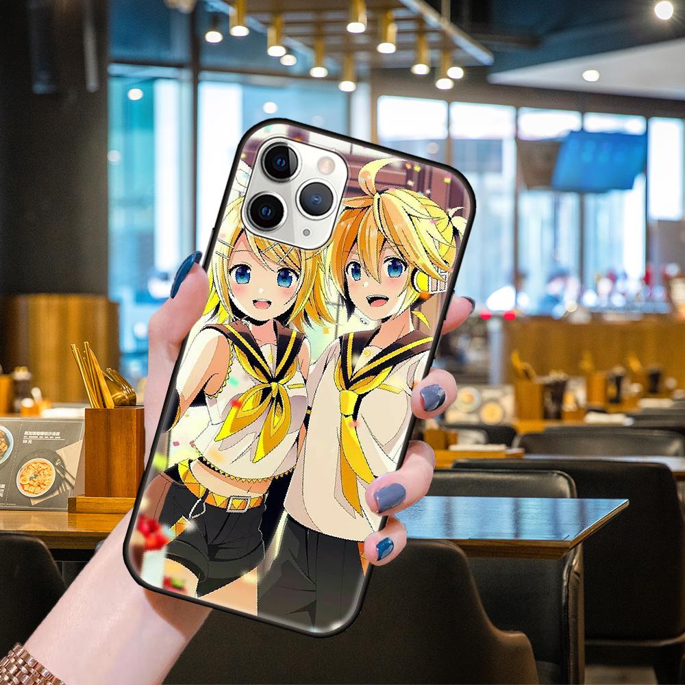 Телефон для Apple iPhone 13 12 11 Mini Pro Max SE XS XS XR 8 7 6 S плюс черная крышка водонепроницаемое мягкое кагамин Rin Vocaloid