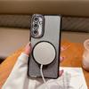 Роскошный чехол со встроенной магнитной подставкой и защитой от ударов для Samsung Galaxy A36 A56 A55 A35 A54 A34 A26 A25 A16 A15 A06 5G, чехол с блестящим бриллиантом