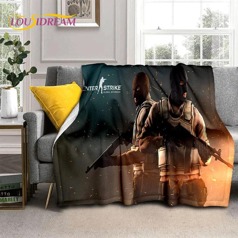 Игра Counter Strike, CS GO, 3D Плед для Геймера, Мягкий Плед для Дома, Спальни, Кровати, Дивана, Пикника, Путешествий, Офиса, Покрывало для Детей
