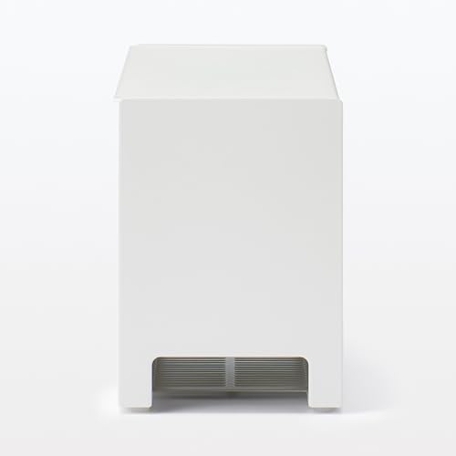 MUJI Steel Tap Storage Box, Flap Type, White Gray, 32cm (W) x 10cm (D) x 14cm (H), 44596654, Cable Box, Storage Box, Wire Concealment