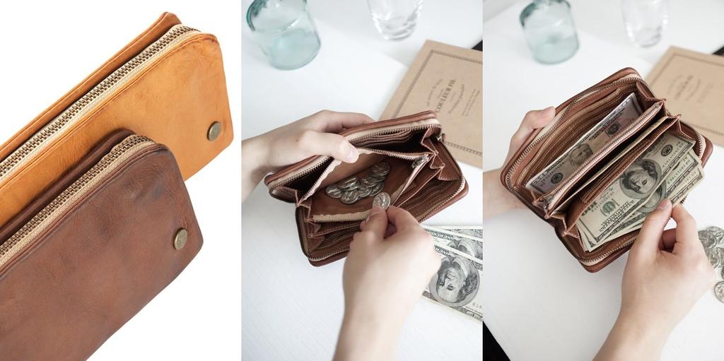 Черный Dakota Black Label Длинный кошелек с круглой молнией 0623503 Belk Series Navy [Dakota Label] DA-623503-60