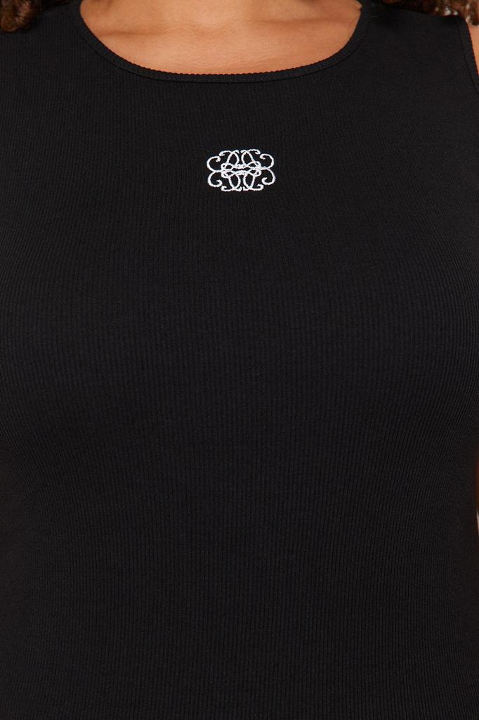 Women's Style Plus Size Dress Black Embroidery Detailed Midi Knitted Dress