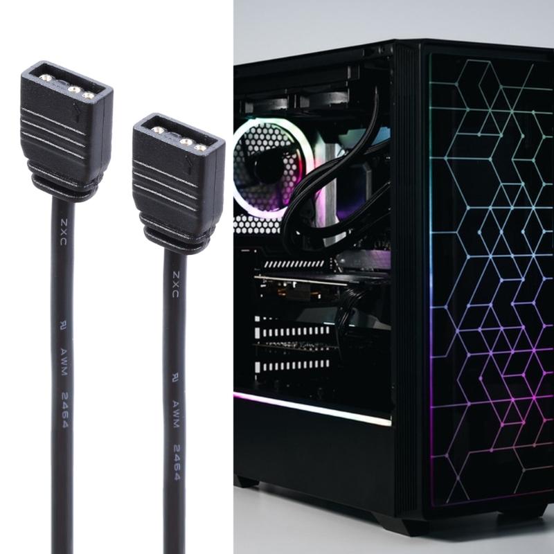 ARGB 5V 3Pin Extension Cable Durability for Desktop Fan and Color Lighting 30/60CM Length Optional
