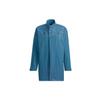 Wv Long Jacket with Pattern and Stand Collar Men Jackets Sky-Blue H39302