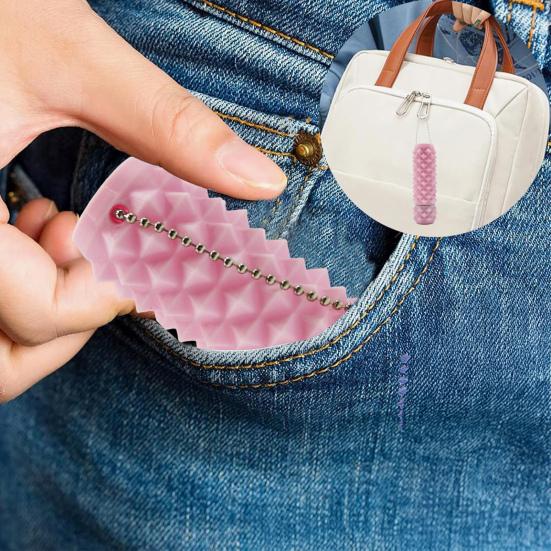 Spiky Grippie Stim Fidget Toy Rotatable Top Stress Relief Teens Adults 3D Printed Pain Stimming Tool Portable Bumpy Roller Keychain Sensory Toy