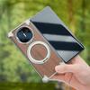 Oatsbasf Walnut Phone Case for Huawei Mate X5 & X3 Bezel-less Phone Cover with Magnetic Kickstand Solid Wood Protective Shell