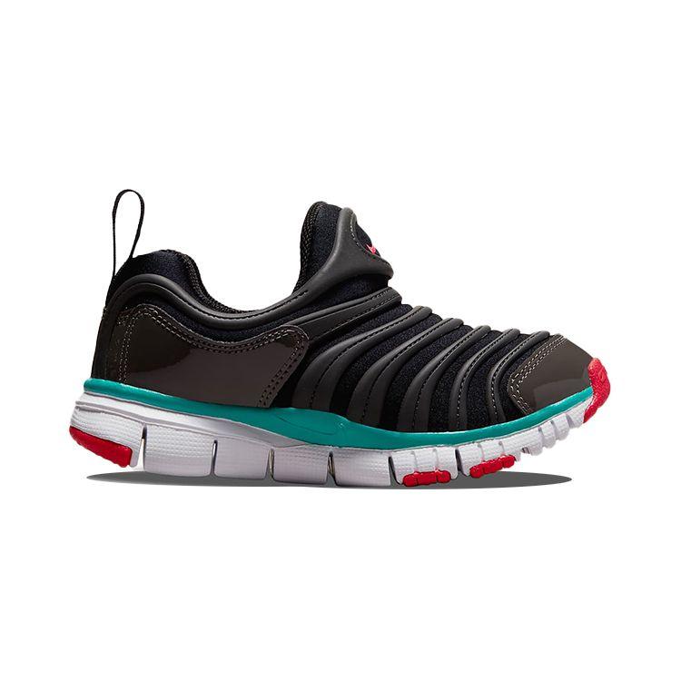 Nike Dynamo Free PS Black Siren Red Kids Sneakers Medium-Ash Washed-Teal 343738-029