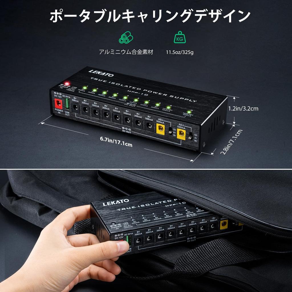 Блок питания для гитарной педали, 10 изолированных выходов постоянного тока, 9 В, 12 В, 18 В, 300 мА, 500 мА. Блок питания для платы гитарных эффектов с защитой от короткого замыкания, порт USB.