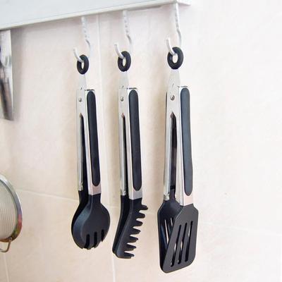 Щипцы для еды щипцы из нержавеющей стали нейлоновые антипригарные кулинарные зажимы инструменты для салата хлеба для барбекю на открытом воздухе кухонные аксессуары