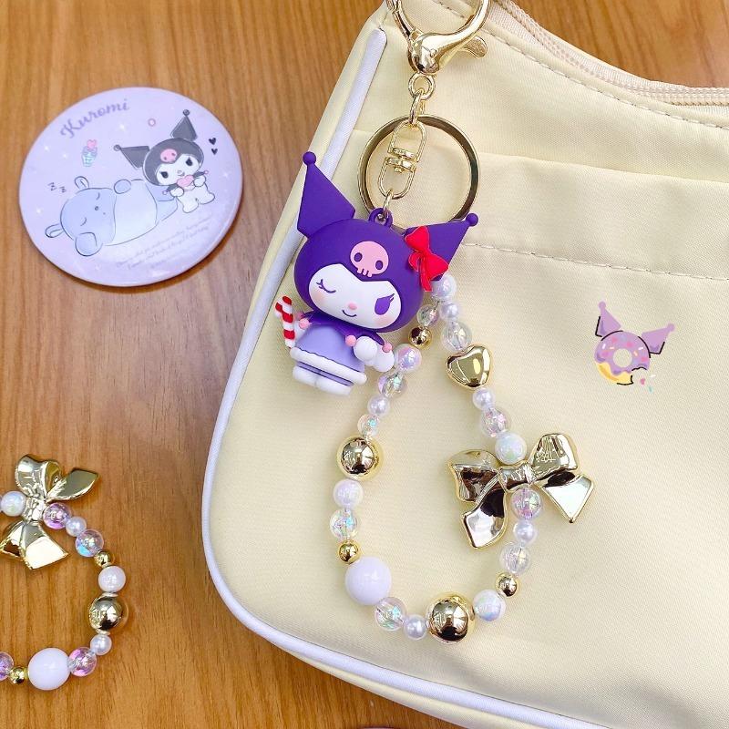 Sanrio Hello Kitty Кавайная Коллекция Маленький Ангел Линия Cinnamoroll Анимационный Дизайн Анимационная Мерчендайз Фигурка Брелок Подвеска Рюкзак Украшение