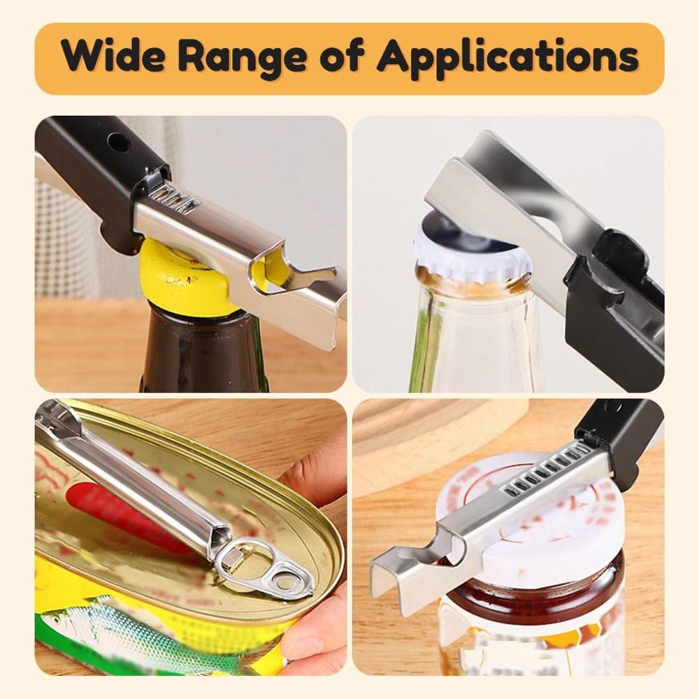 Stainless Steel Jar Opener Labor Saving Lid Remover Kitchen Tool Can Opener Weak Hands/Seniors