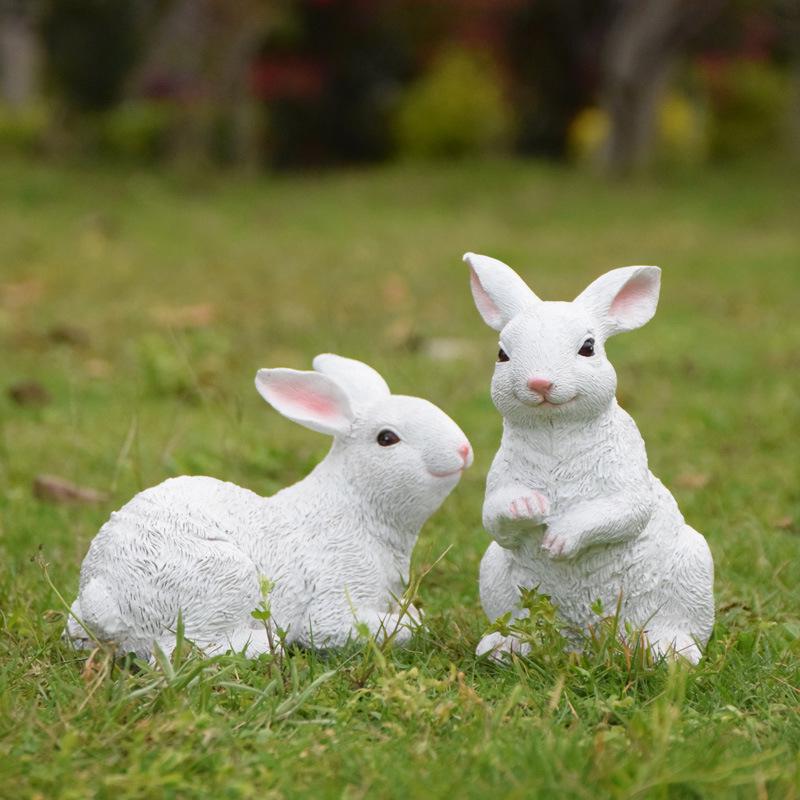 Садовые фигурки кроликов из смолы: Декоративные имитационные животные