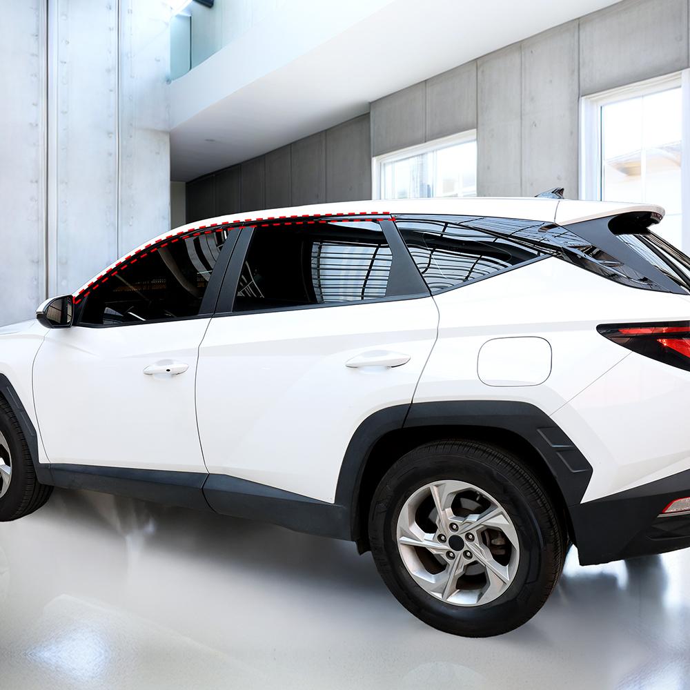 Для Hyundai Tucson NX4 2026-2026 6 ШТ. ABS Декоративная полоска на окно автомобиля Кнопка Покрытие боковой панели Отделка Окно стойки D Декоративная полоска