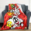 1 шт. Фланелевое плед Looney Tunes - HD Печать, Легкий, Мягкий, Теплый, Всесезонный плед для дивана, кровати, путешествий076