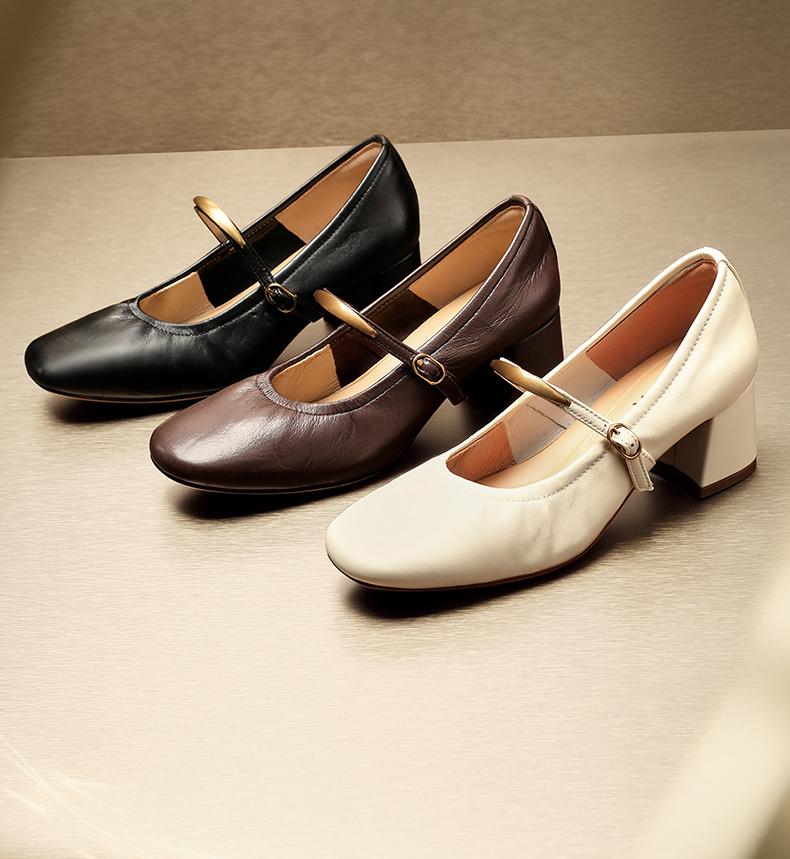 Senda Mary Jane Women's Autumn New Fashion Commuter Coarse Follow up Shoes 4MJB9CQ5