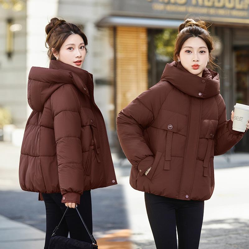 Short hooded padded jacket winter new slim fashion thickened versatile padded jacket coat tide
