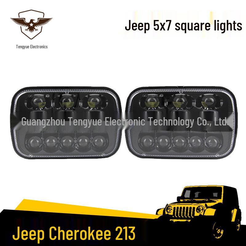 7-Inch LED Headlights with PC Lens for Jeep Cherokee, Truck, Van - Daytime Running Lights Included