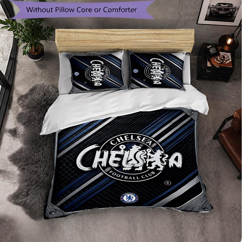 Набор постельного белья Chelsea FC, 3 предмета, мягкая микрофибра, пододеяльник с наволочками для спальни