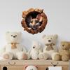 Наклейки из ПВХ с мышками и кошками 3D 3D самоклеящиеся наклейки креативные мышиные норы настенные наклейки для домашнего декора