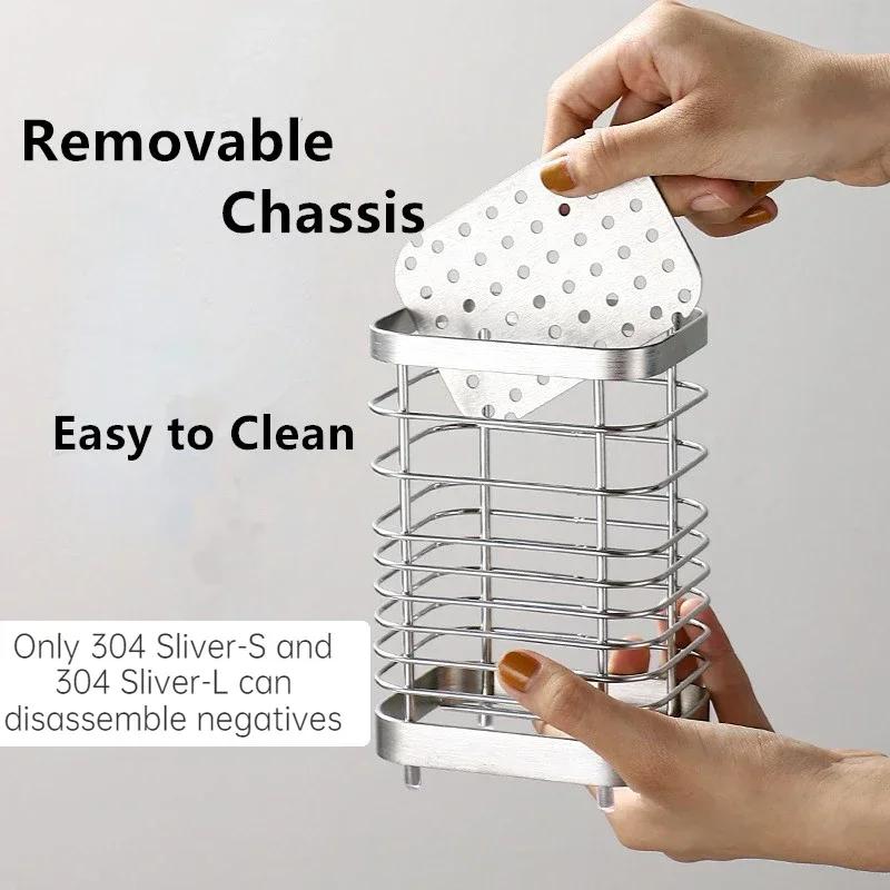 Heavy Duty Stainless Steel Kitchen Cutlery Holder Wall Mounted Chopstick Drainer Storage Organizer for Forks Spoons