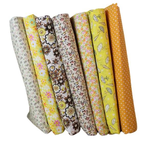 7 шт. 25x25 см хлопковая ткань цветок в горошек комплект DIY лоскутное одеяло ткань