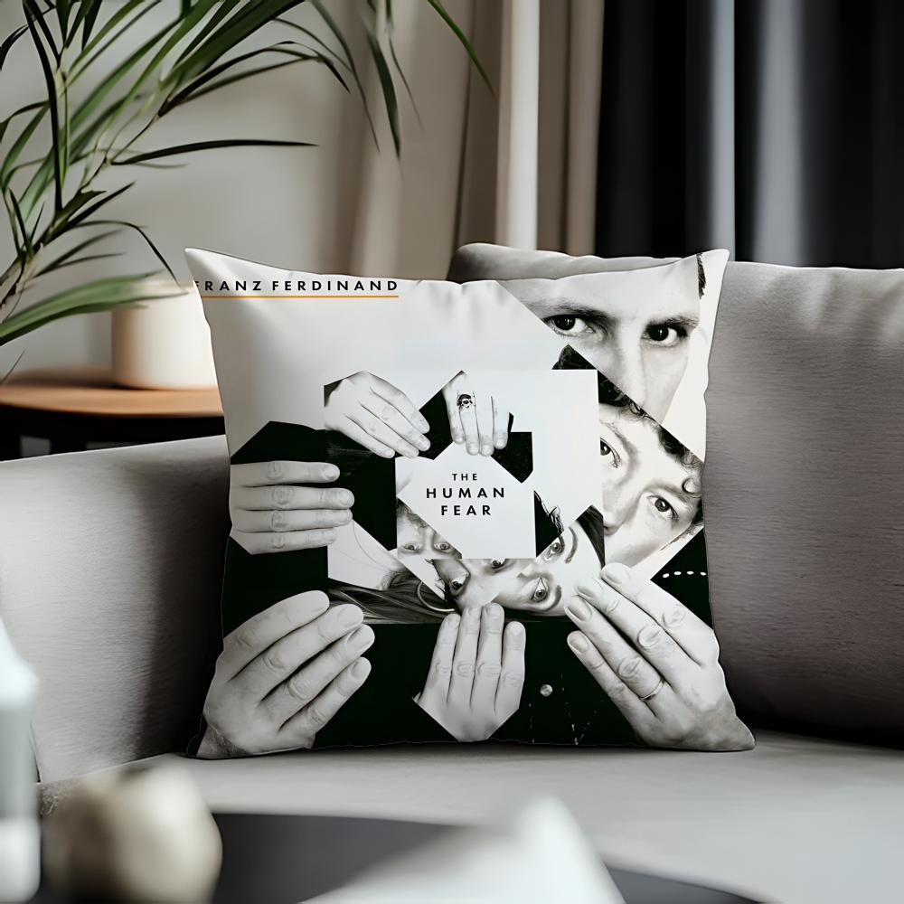 Hot Ffranz Ferdinandiou Cushion Cover Antidustmite Pillowcase Invisible Zipper Silky Short Plush Sofa Cushion Cover