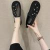 Y2k Fashion Summer Slip On Women's Mesh Breathable Shoes 2025 New In Light Casual Offer Flat Flowers Rhinestone Ladies Footwear