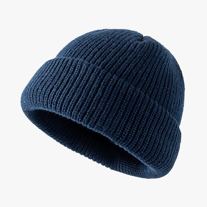 Winter Acrylic Warm Bean Hat Cute and Versatile Light Plate Wool Cold Proof Flip Knit Hat