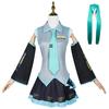 Hatsune MIKU Cosplay Costume Complete Set with Wig Hatsune Uniform Cosplay Set Cosplay Costume Christmas Halloween Cosplay Disguise (S)