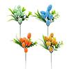 Easter Egg Flower Sticks Foam Spotted Egg Cuttings Green Plant Decoration Plug-ins Easter Decoration Home Office Party Decor