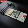 30*16 см Китайское Профессиональное Тканое Полотенце для Чая с Рисунком Раг Толстое Супер Впитывающее Высококачественный Набор для Чистки Чая Подставка под Чашку Аксессуары
