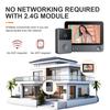 2.4G Wireless Video Intercom Doorbell 4.3 Inch IPS Screen Video Doorbell Two Way Voice Doorbell with Camera Monitor Night Vision