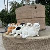 Animal Simulation Furry Hanging Cat Sitting Posture Lifelike Cat Plush Toy Crafts