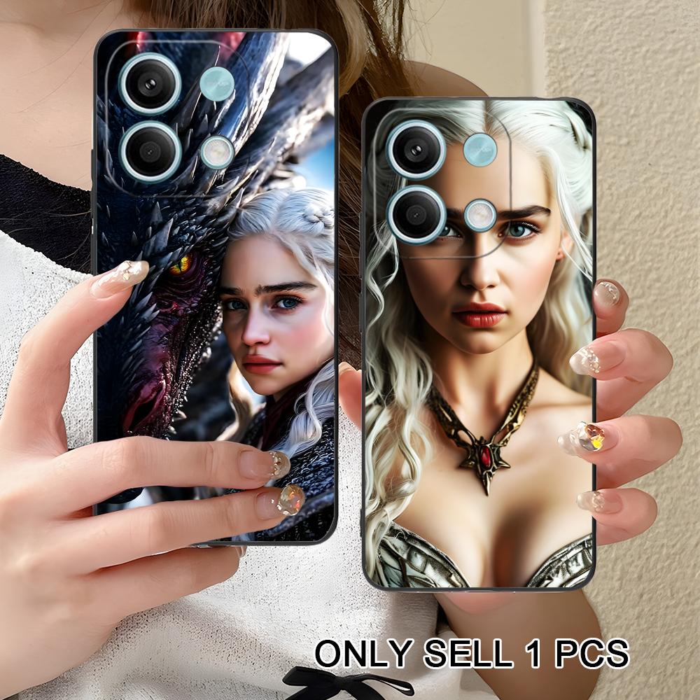 Dragon Queen Matte TPU Mobile Phone Case for Xiaomi Redmi Note 14 13 12 11 S Pro Plus 4G 5G Colorful Printing Cover
