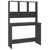 Desk with Shelves Grey 110 x 45 x 157 cm Particleboard