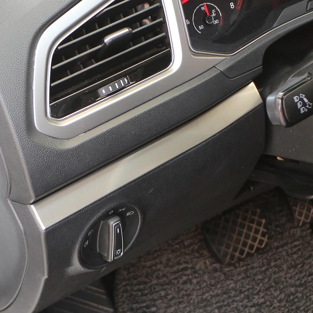 Для Volkswagen VW T-ROC Troc 2018 2019 2020 2025 2025 LHD Аксессуары Декоративная накладка на центральную консоль Наклейка Внутренняя отделка