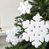 3D flocked снежинка-подвеска для украшения елки и окна