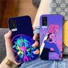 Чехол для телефона Vaporwave Glitch Neon Anime Girl для VIVO Y95 Y93 Y31 Y20 V19 V17 V15 Pro X60 NEX, мягкий черный чехол для телефона