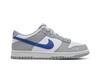 Kids' Sneakers Nike Dunk Low Mini Swoosh Wolf Grey Game Royal (GS) Wolf Grey/Game Royal-White