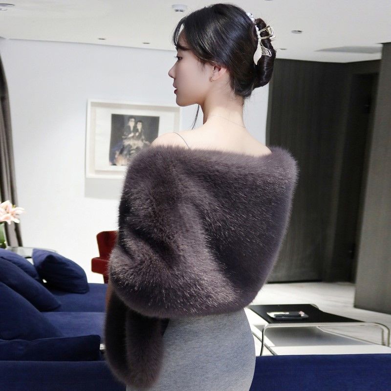 Свадебная шаль, женские аксессуары, имитирующие волосы животных, модное платье Cheongsam с шарфом