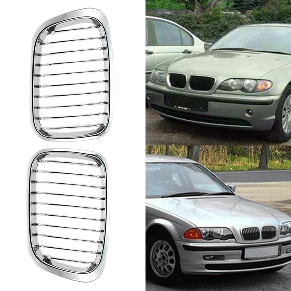 2 шт. хромированная решетка радиатора на передний капот для BMW 1998-2001 E46 320I 323I 325I 328I 330I 4-дверный седан 51138208489 51138208490