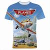 2026 Мультфильм Самолет 3D Печать Детский Мультяшный Модный Аниме Футболка С Коротким Рукавом Милый Топ для Мальчиков и Девочек