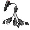 Lyr Universal Car Cigarette Lighter Splitter Adapter 1 Male To 2 Female Sockets Y Splitter with On Off Switch