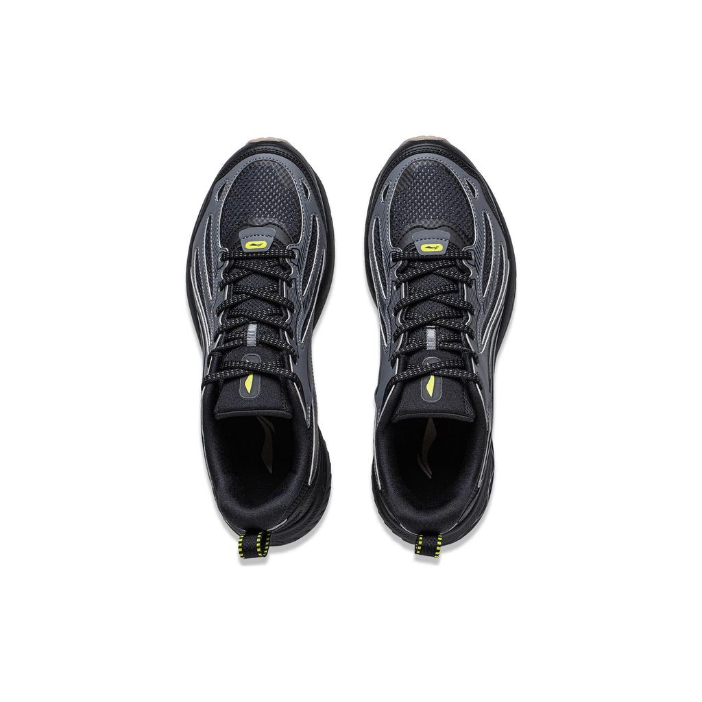 Li Ning Амортизирующие Нескользящие Износостойкие Низкие Беговые Кроссовки Мужские Теневой Серый ARXT021-3