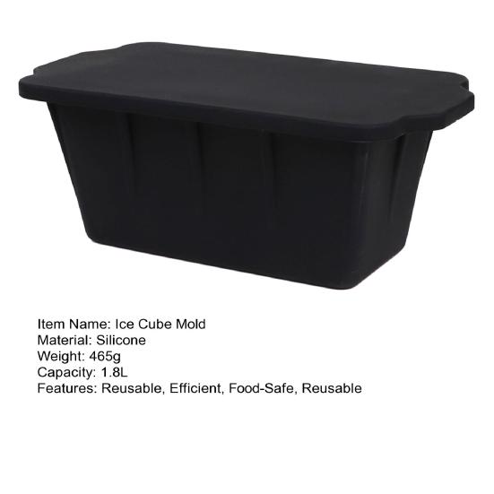 Силиконовая форма для кубиков льда, многоразовый большой лоток для кубиков льда для кулеров, поездок на пляж, формочки для блоков льда для морозильной камеры, аксессуары для ледяной ванны