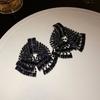 Elegant Bowknot Drop Earrings Crystal Exaggerated Earring Luxury Shining Rhinestone Earrings  Women