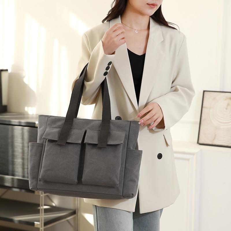 Винтажная холщовая сумка-мессенджер для женщин - водонепроницаемая сумка с несколькими карманами, прочная сумка через плечо для путешествий на свежем воздухе и ежедневных поездок на работу