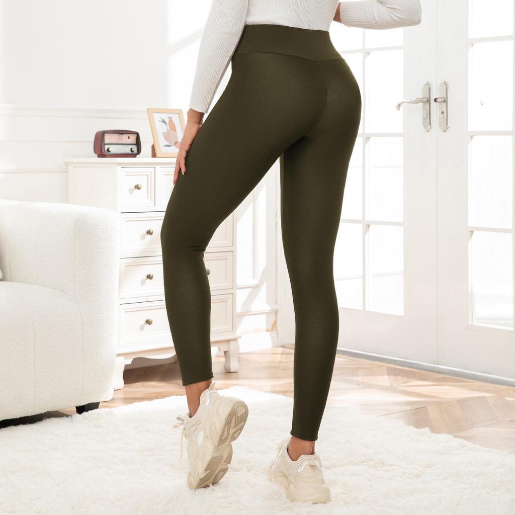 Уютные леггинсы из овчины больших размеров для тепла и комфорта осенью и зимой